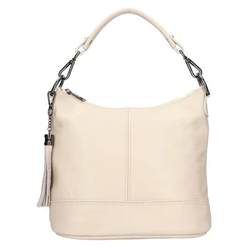 Dámská kožená kabelka Italia Solla - béžová