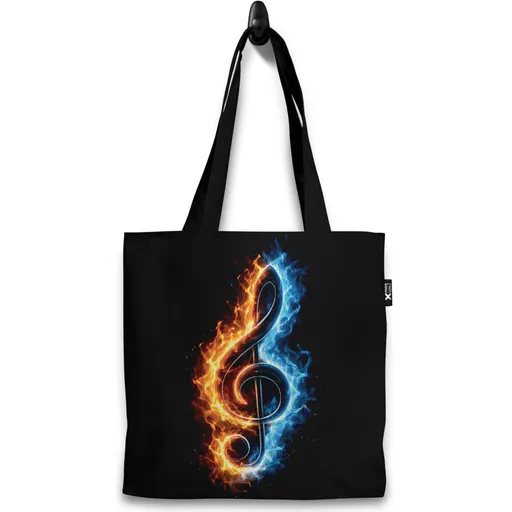 Taška Houslový klíč v plamenech