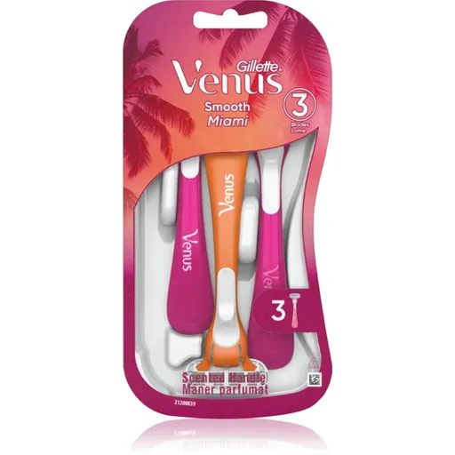 Gillette Venus Smooth Miami jednorázová holítka pro ženy 3 ks