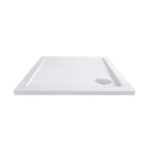 MEREO Čtvercová sprchová vanička, 90x90x4 cm, SMC, bílá, včetně sifonu CV31NS