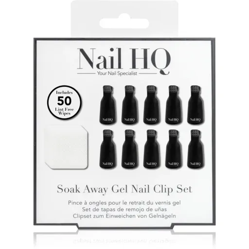 Nail HQ Soak Away Gel Nail Clip Set sada pro odstranění gelových a akrylových nehtů