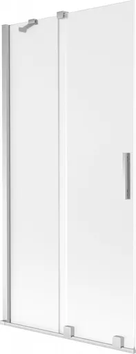 MEXEN/S Velar dvoukřídlá posuvná vanová zástěna 95 x 150, dekor, chrom 896-095-000-31-01