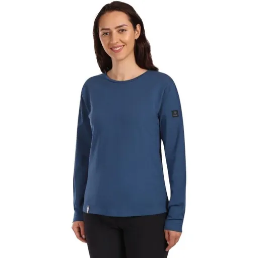 KILPI PROMOX Dámské bavlněné tričko s dlouhým rukávem, tmavě modrá, velikost