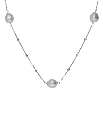 Victoria Cruz Stříbrný náhrdelník s perlami Sera A5566-00HG