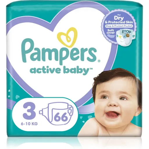 Pampers Active Baby Size 3 jednorázové pleny 6-11 kg 66 ks