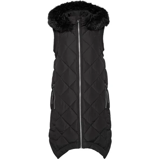 Northfinder JILLIANTIS Dámská dlouhá vesta, černá, velikost