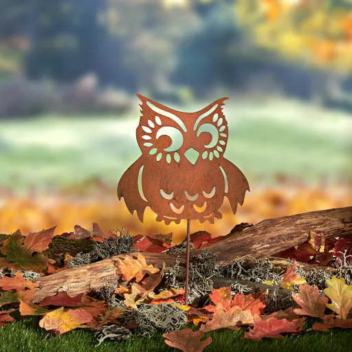 Kovová dekorace Sova