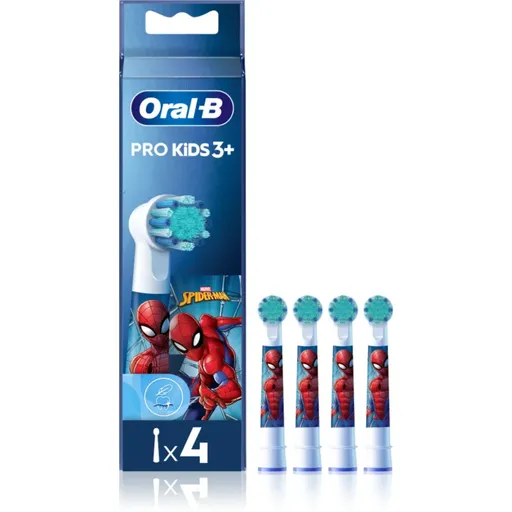 Oral-B PRO Kids 3+ náhradní hlavice pro zubní kartáček pro děti Spiderman 4 ks