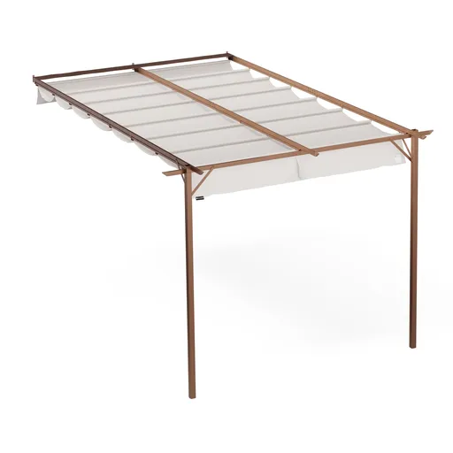 Blumfeldt Pantheon Wall Pergola, nástěnná pergola, 3 x 4 m, práškově lakovná ocel, odolná vůči povětrnostním vlivům