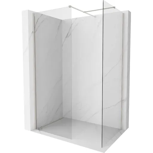 MEXEN/S Kioto-X Sprchová zástěna WALK-IN 110 x 70, transparent 10 mm, nikl kartáčovaný 800-110-202-97-00-070-X