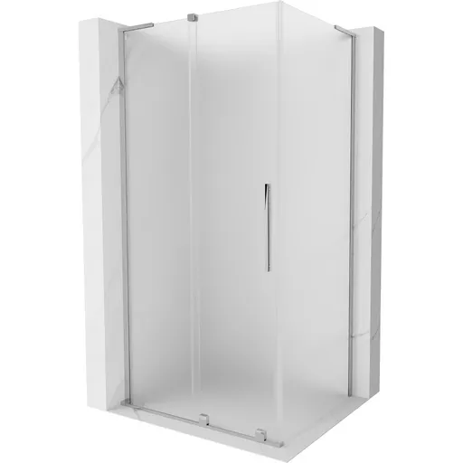 MEXEN/S Velar L sprchový kout, posuvné dveře 100 x 90, dekor, chrom 871-100-090-33-01