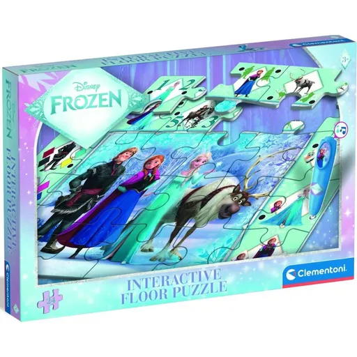 Clementoni Podlahové puzzle s interaktivním perem Ledové království