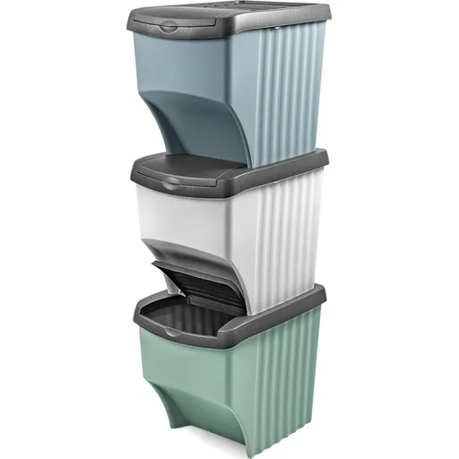 Koš na tříděný odpad stohovatelný 3 x 21 l