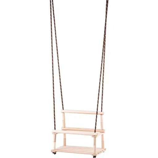 WOODY SWING WITH PLAYPEN Houpačka, hnědá, velikost