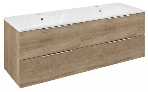 SAPHO CIRASA umyvadlová skříňka s dvojumyvadlem 141x54x46cm, dub alabama CR141-2222-21