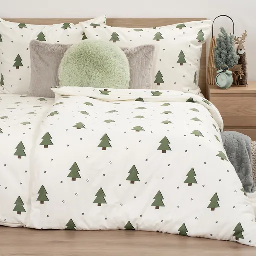 4Home Flanelové povlečení Little Trees, 220 x 200 cm, 2 ks 70 x 90 cm