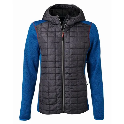 James & Nicholson (Daiber) Dámská hybridní bunda JN771 - Královsky modrý melír / antracitový melír | L