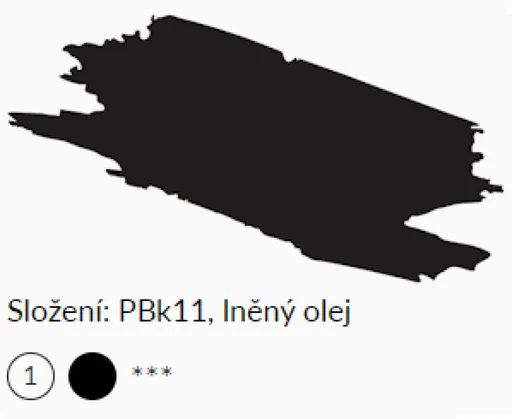 Olejová barva Umton 20ml – 0054 Čerň železitá