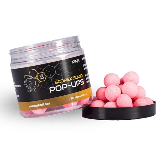 Nash Plovoucí Boilie Scopex Squid Pop Ups 75g - 12mm Pink,Nash Plovoucí Boilie Scopex Squid Pop Ups 75g - 12mm Pink
