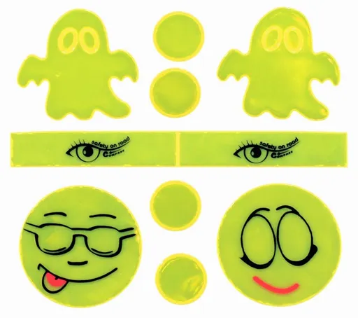 Compass 88317 Compass Sada reflexních samolepek pro děti, 10 ks