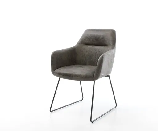 Jídelní židle Pejo-Flex šedá vintage černá tenká podnož