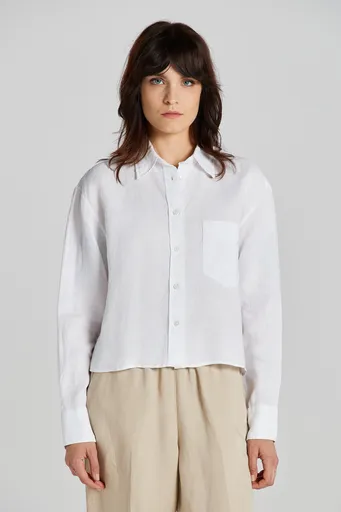 KOŠILE GANT REL CROPPED LINEN SHIRT WHITE