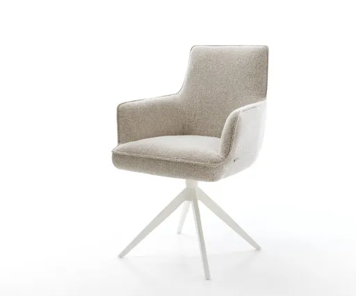 Jídelní židle Heira-Flex s područkami látka Měkký béžová