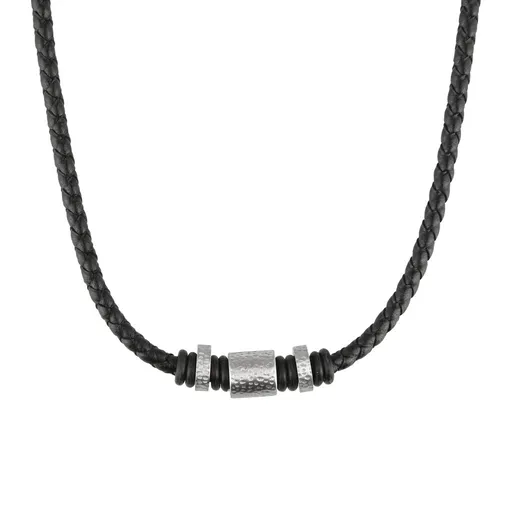 Evolution Group - Pavona Pánský náhrdelník z recyklované kůže 42010.3 černý