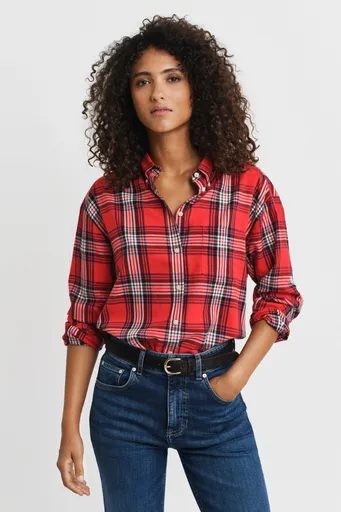 KOŠILE GANT REL CHECKED FLANNEL BD SHIRT RUBY RED