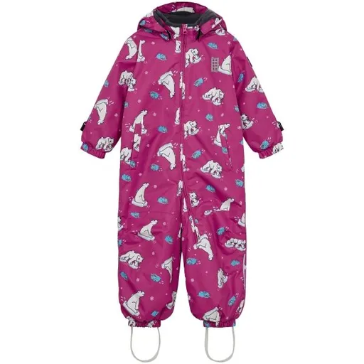 LEGO® kidswear LWJERI 704 Dětská zimní kombinéza, růžová, velikost