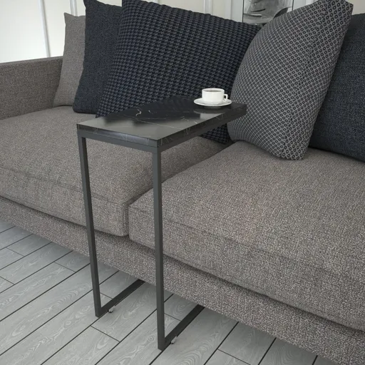 Odkládací stolek / Příruční stolek Callen - Black Marble