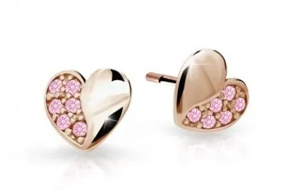Cutie Jewellery Dětské náušnice z růžového zlata C2160-30-X-4 růžová