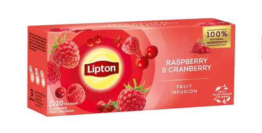 Lipton Raspberry & Cranberry porcovaný čaj 20x1,7 g