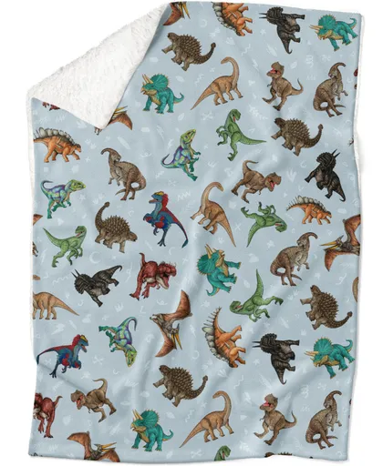 Deka Dinosauří pattern (Podšití beránkem: ANO)