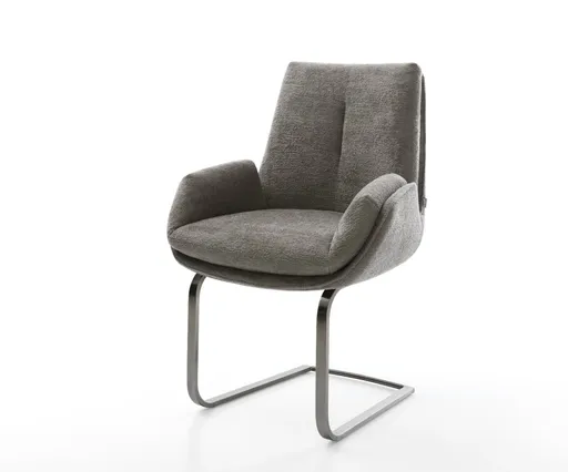 Jídelní židle Clea-Flex bouclé měkký tmavě béžová konzolová