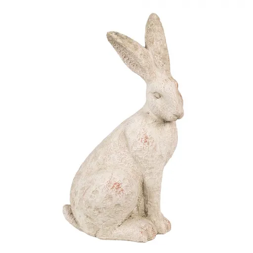 Béžová antik dekorační figurka králík Rabbit - 19*15*35 cm Clayre & Eef