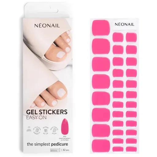 NEONAIL Easy On Gel Stickers nálepky na nehty s použitím UV/LED lampy odstín P02 32 ks