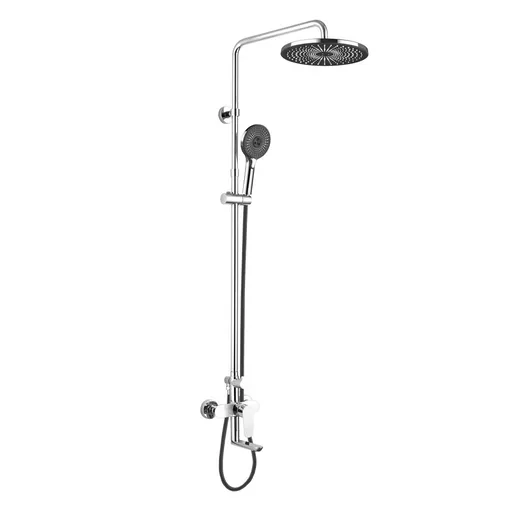 Mereo Viana vanová baterie s talířovou kulatou sprchou, černá CBE60101SF