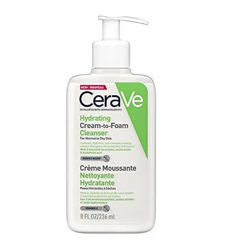 CeraVe Čisticí pěnicí krém (Hydrating Cream-to-Foam Cleanser) 236 ml