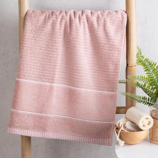 Froté osuška TEO pudrově růžová 70 x 140 cm