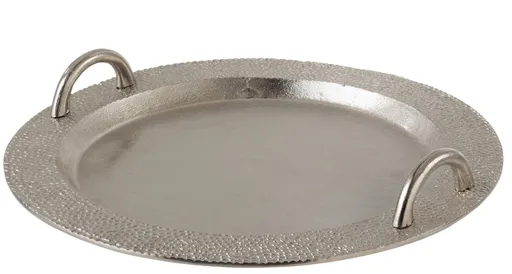 Stříbrný podnos s uchy Mauty - Ø 44*7 cm J-Line by Jolipa