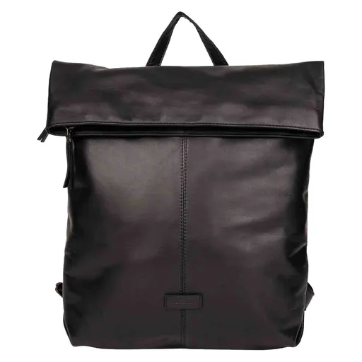 Rolovací dámský kožený batoh Bellicci Tamia - černá