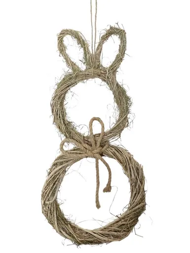 Závěsná proutěná dekorace králík Rabbit - 29*7*64 cm Chic Antique