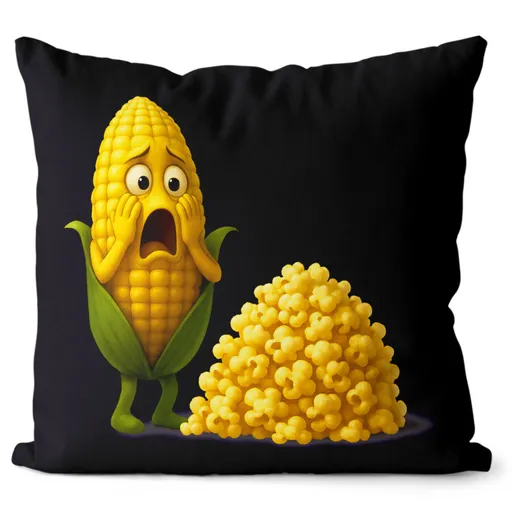 Polštář Vyděšená kukuřice (Velikost: 40 x 40 cm)
