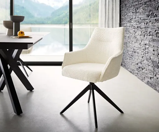 Otočná židle Alja-Flex s područkami křížová podnož široká kov