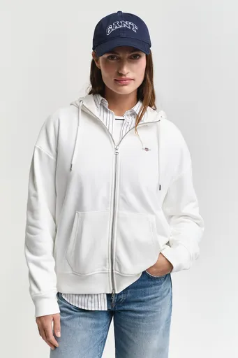 MIKINA GANT SHIELD ZIP HOODIE EGGSHELL