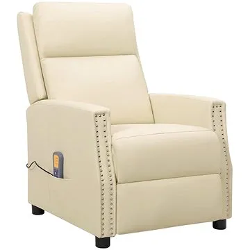 Shumee zvedací polohovací krémové umělá kůže, 3093221 (3093221)