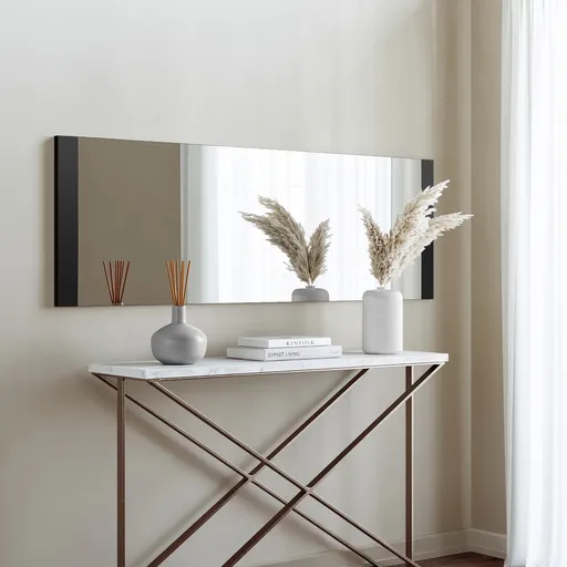 Zrcadlo Boy Aynası Dekoratif Basic Siyah 40x120