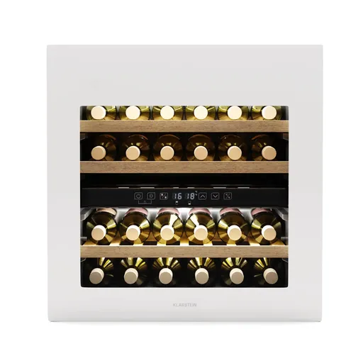 Klarstein Rhone 36 Duo vinotéka, 36 lahví, LED ovládání, push-to-open, tichý chod