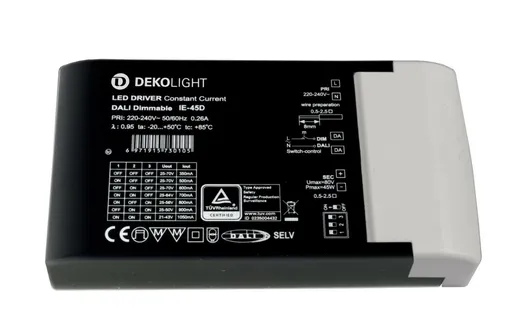 Light Impressions Deko-Light napájení BASIC, DIM, Multi CC, IE-45D konstantní proud 350/400/500/600/700/800/900/1000 mA IP20 stmívatelné 25-70V DC 8,75-45,00 W 862192